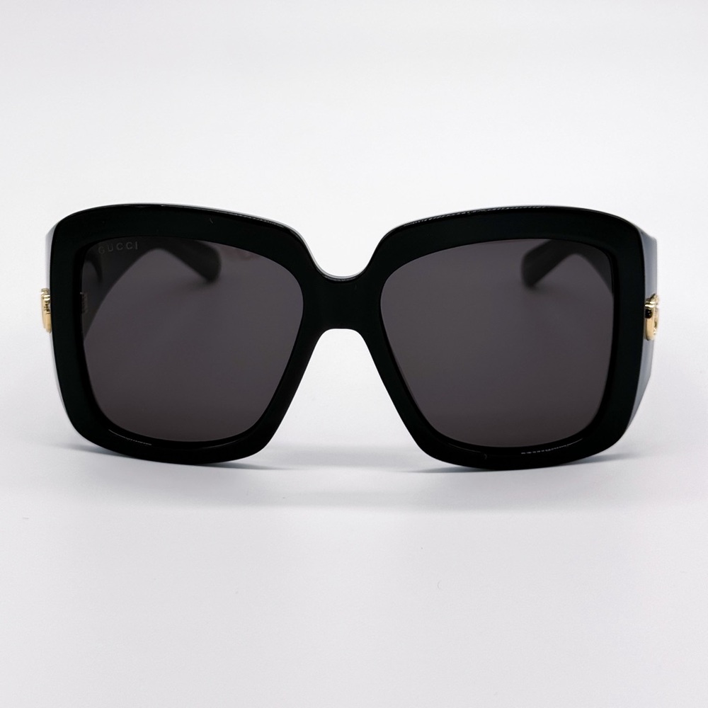 NEW GUCCI GG1402S 001 OVERSIZED WOMEN BLACK SUNGLASSES GUCCI - Picture 3 of 14
